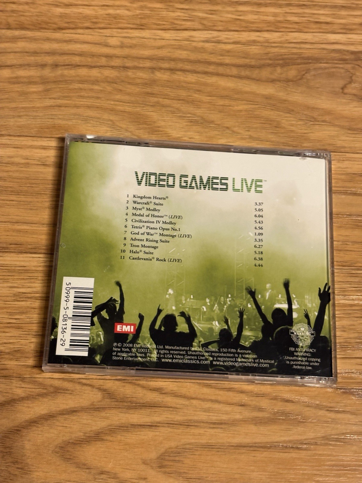 Video Games Live CD 2010 Mystical Stone Entertainment