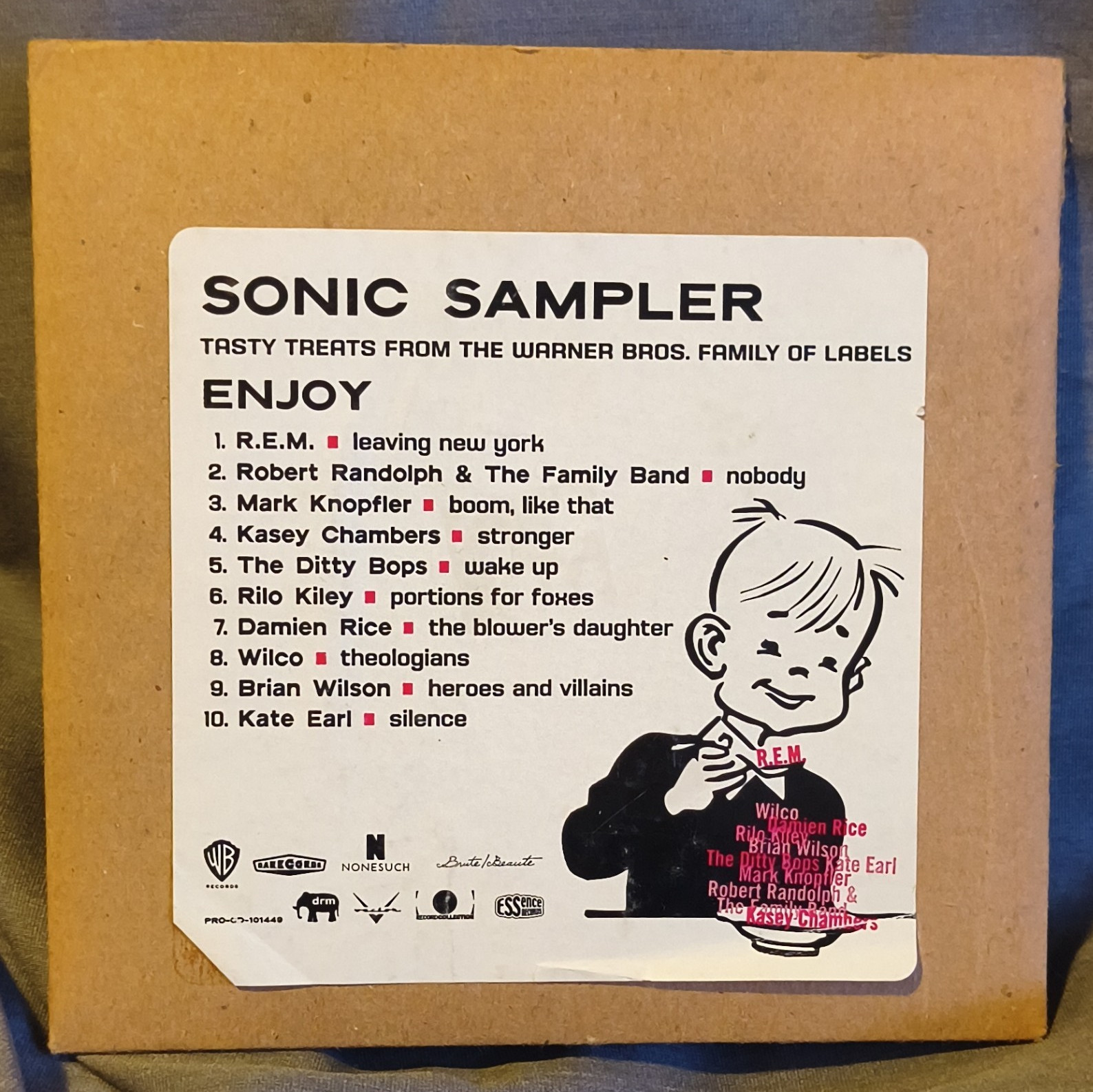 Warner Bros. Sonic Sampler 2004 Promo Sampler CD Raymond Pettibon PRO-CDR-101449