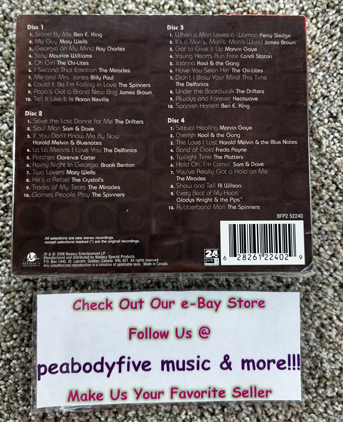 THE BEST OF R & B - 4 CD Set - 2006 Madacy Entertainment NEW SEALED!