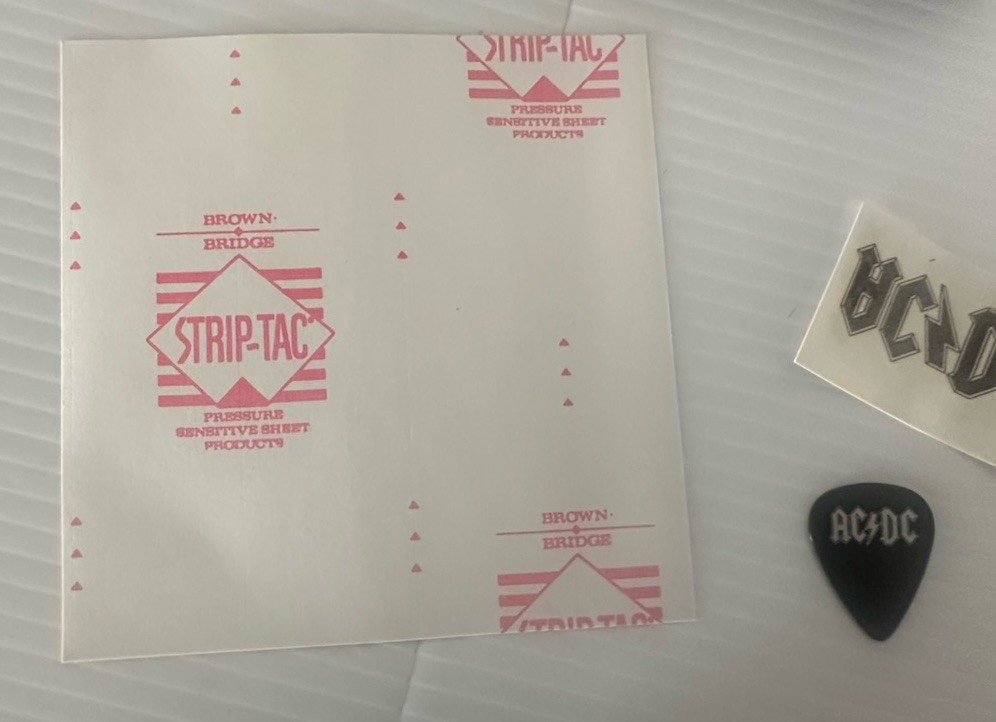 AC/DC BONFIRE VOLTS LIVE BACK BLACK Box Set Poster Booklet Sticker Pick tattoo