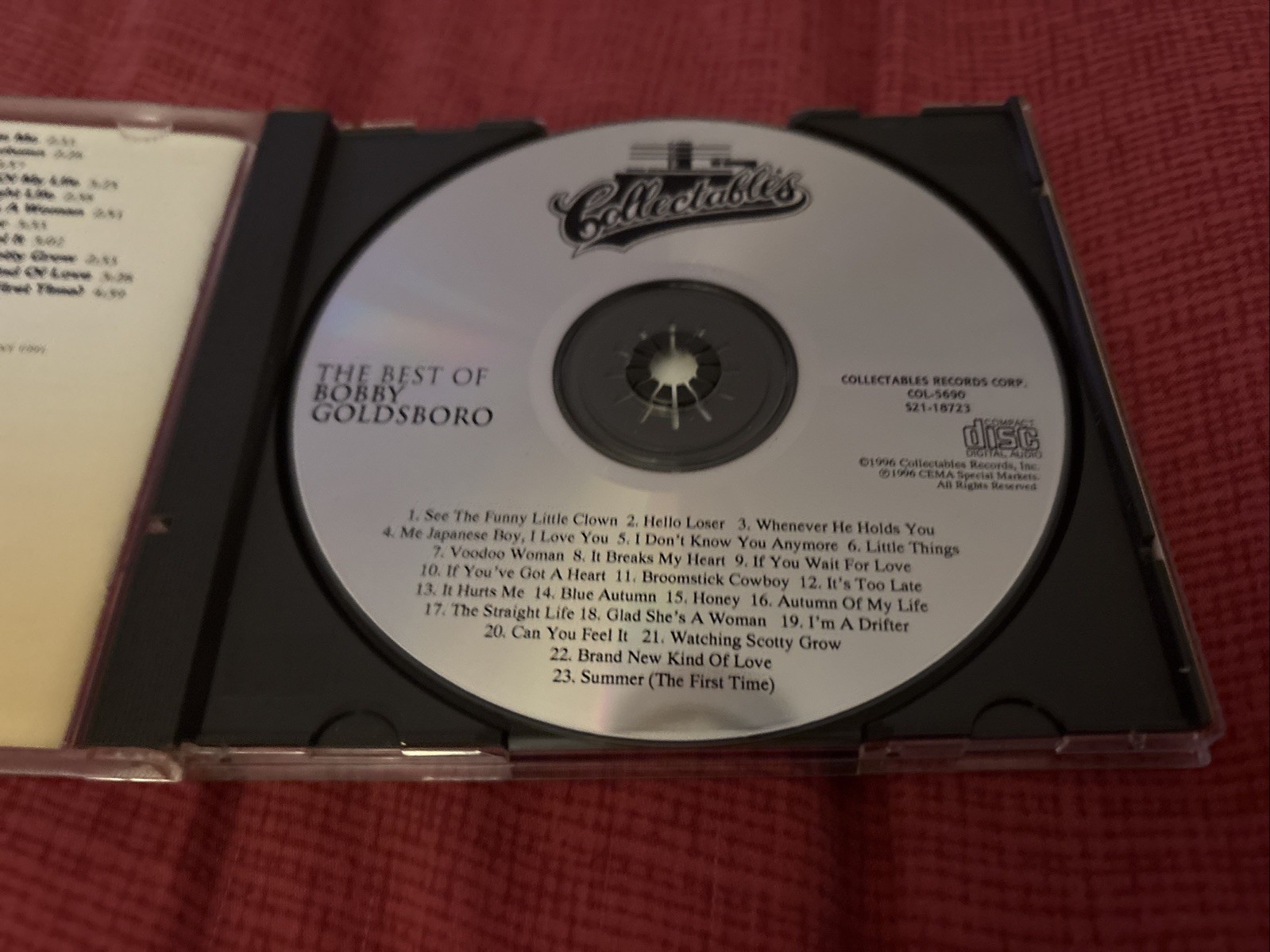 Best of by Bobby Goldsboro (CD, 1996, Collectables) Classic Pop Soft Rock
