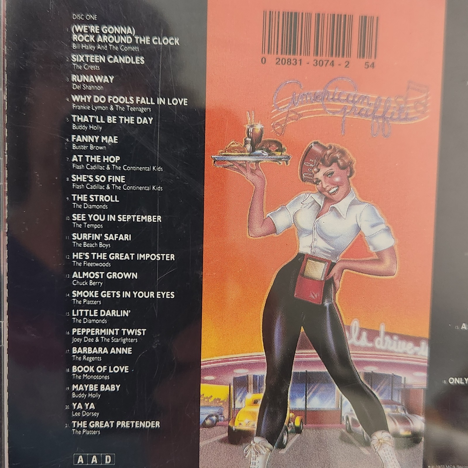 American Graffiti Soundtrack CD 2 Disc 1950s Oldies Rock n Roll Wolfman Jack