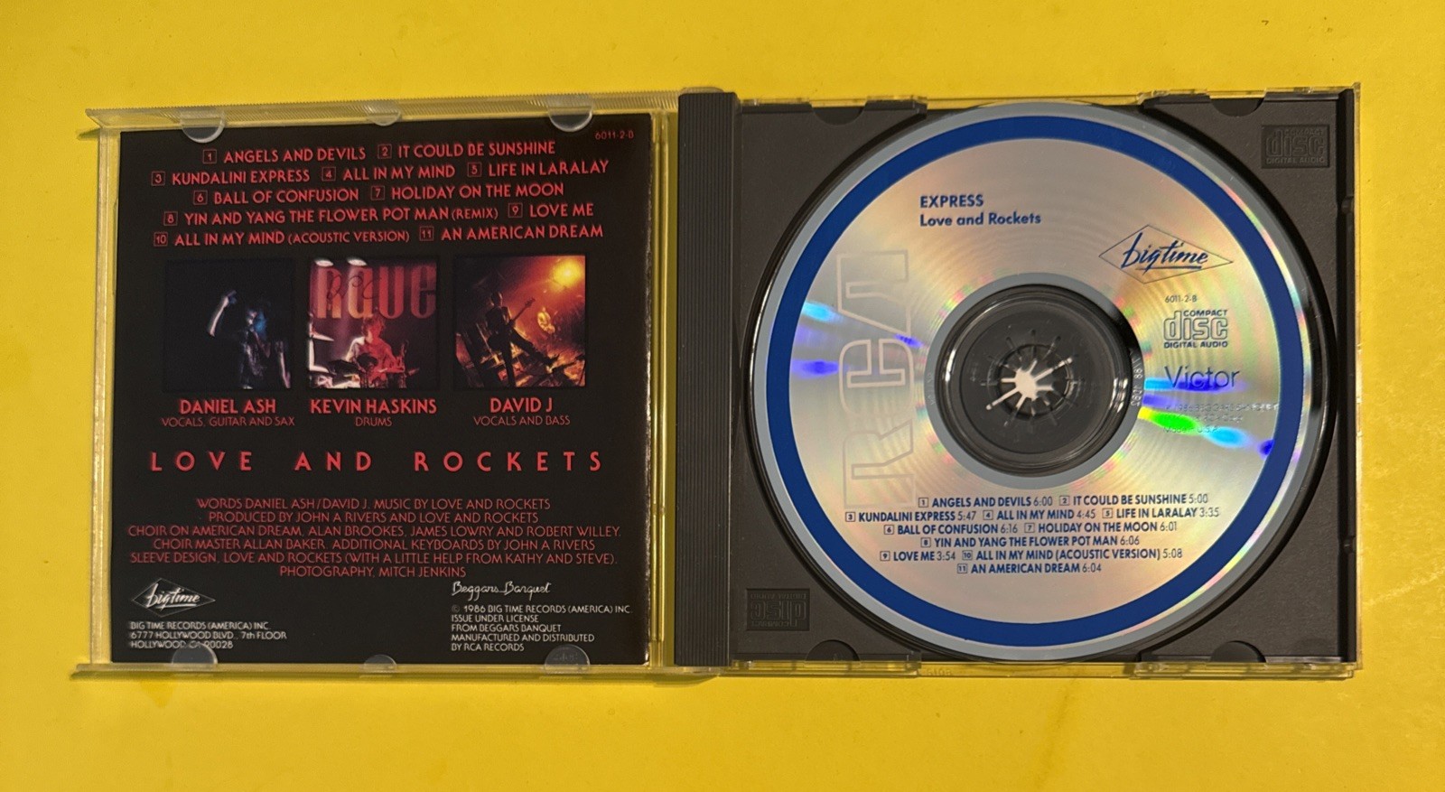 LOVE AND ROCKETS EXPRESS (CD 1986) BIGTIME - LIKE NEW - BAUHAUS FREE SHIPPING