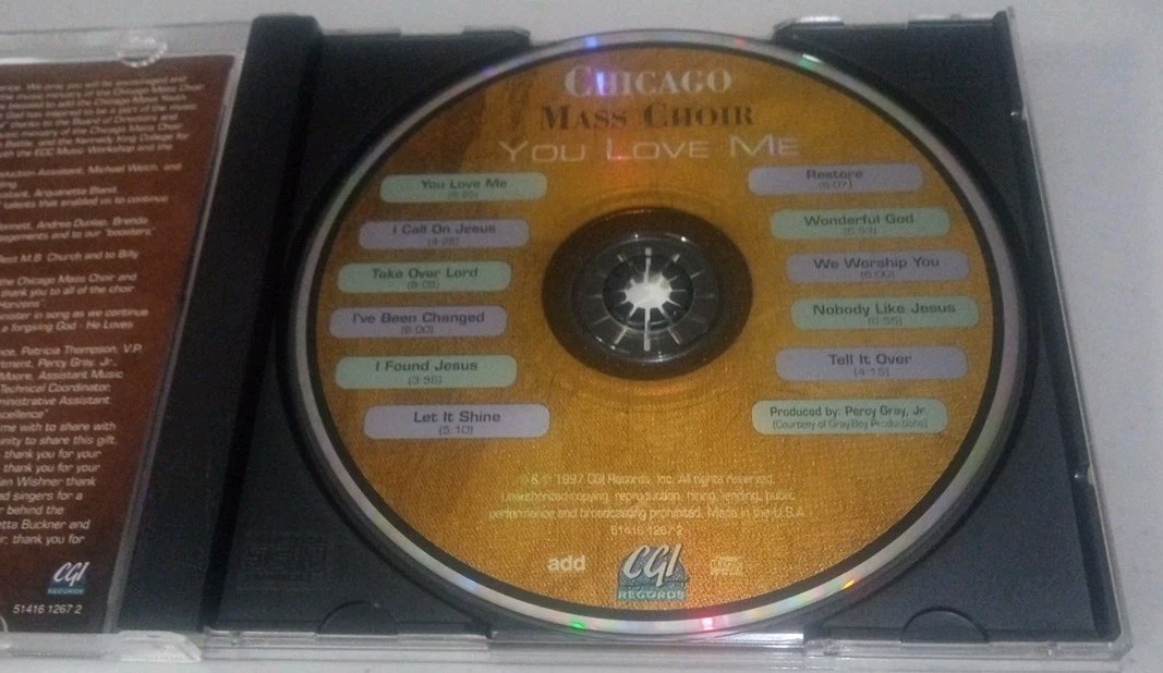 You Love Me CHICAGO MASS CHOIR CD 1997 CGI RARE OOP HTF Religious Faith Jesus