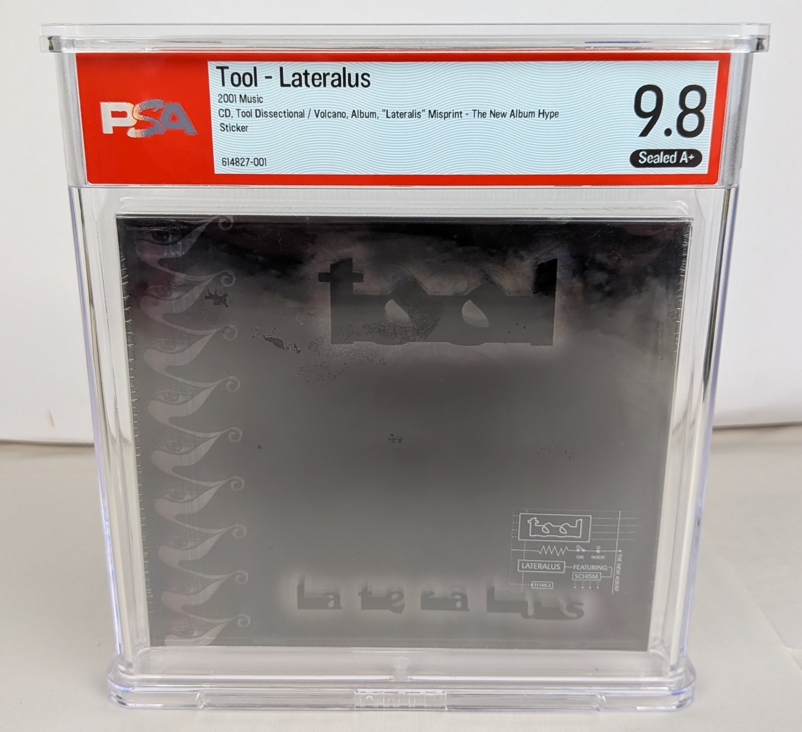 Lateralus Tool CD 2001 Rare Misprint w/ Hype Sticker Graded PSA 9.8 A+ Sealed