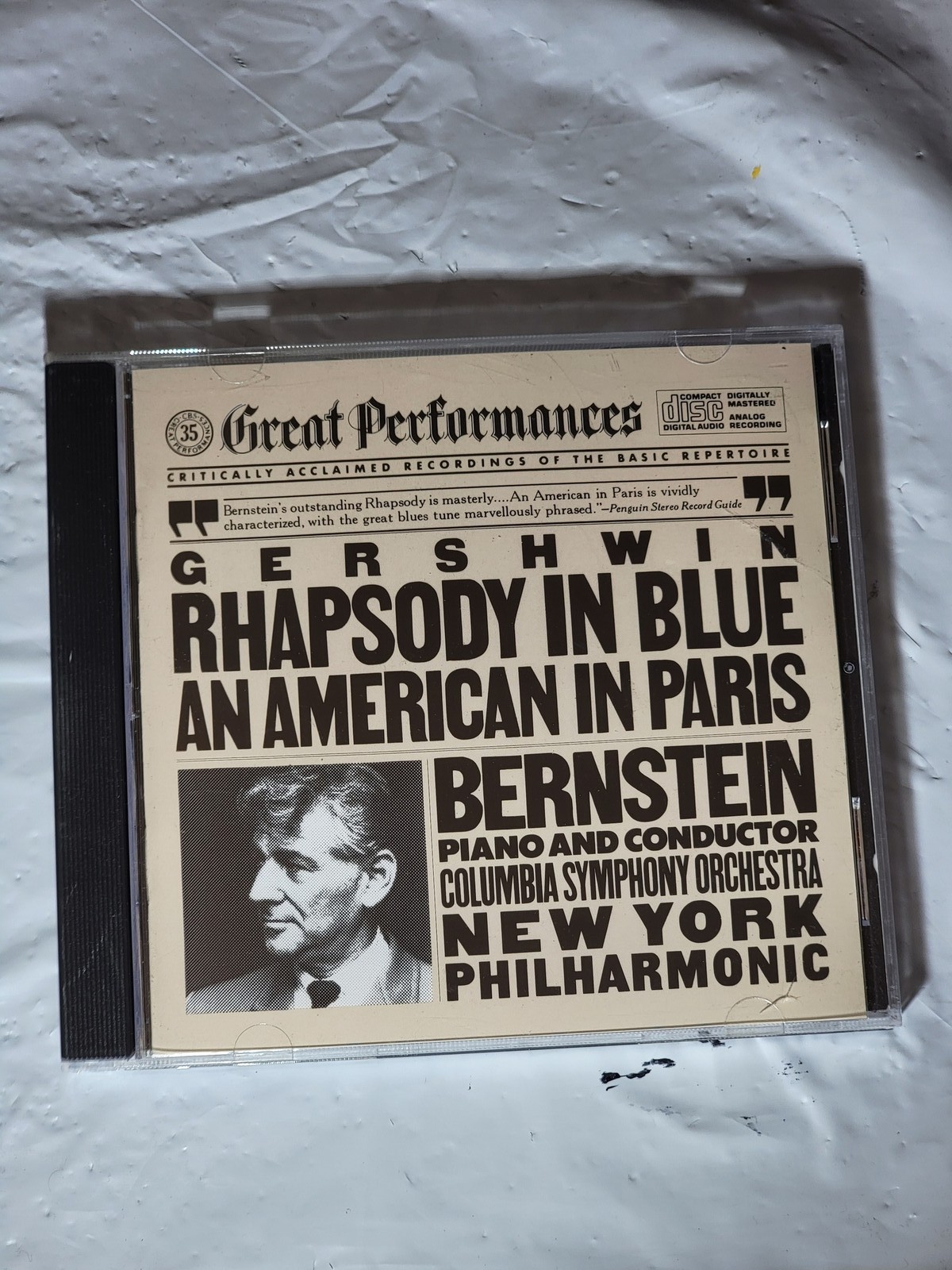 George Gershwin Rhapsody in Blue Bernstein CD Great Performances