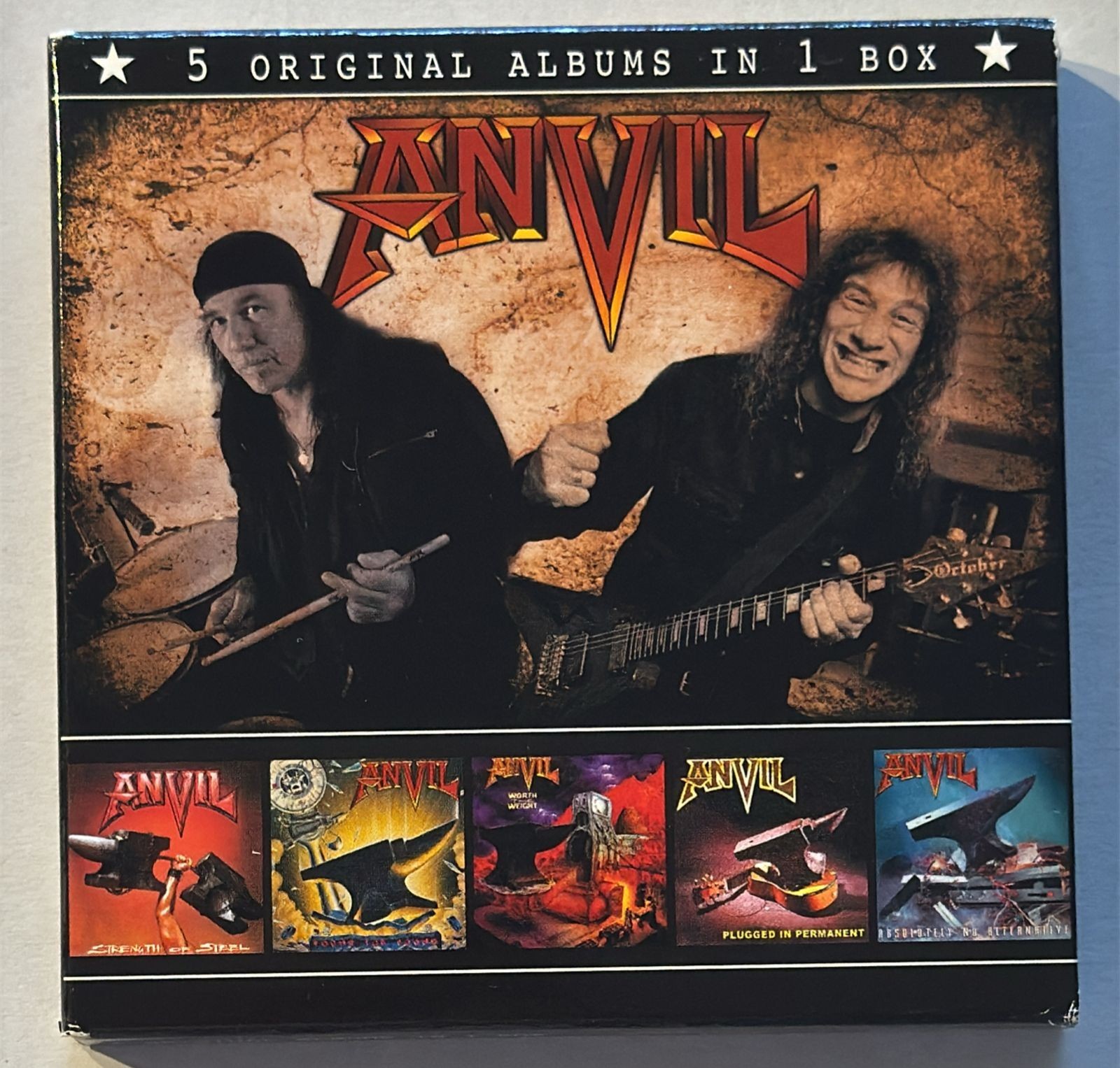Anvil – Anvil (5 Original Albums In 1 Box) CD BOX SIGNED By LIPS and ROBBO REINE