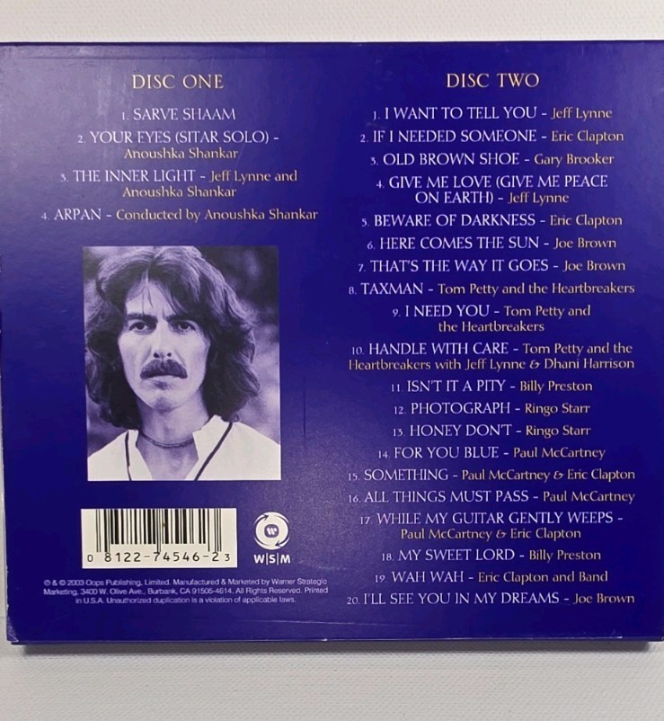 Concert for George by Original Soundtrack (CD, Nov-2003, 2 Discs, Warner Music)