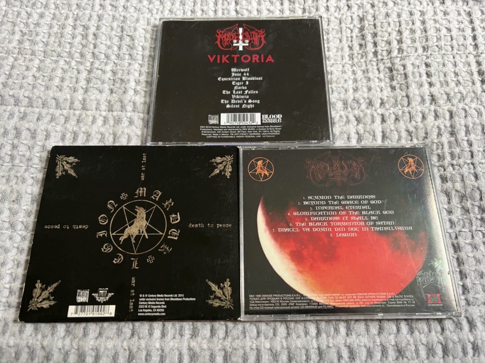 Marduk 3 CD Lot 1349 Tsjuder Dark Funeral Enthroned Setherial Mayhem Gorgoroth