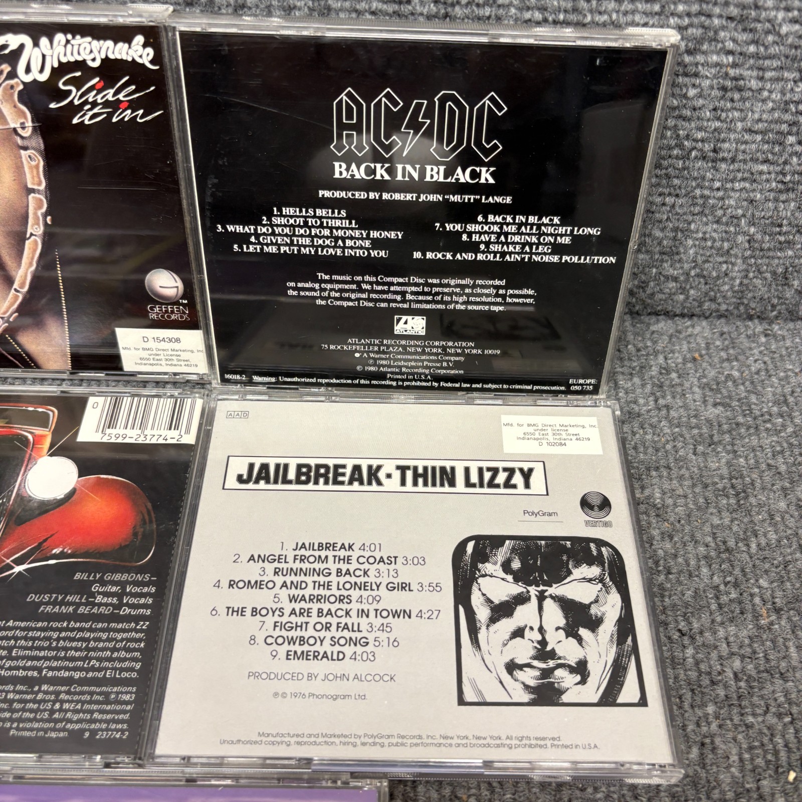 Classic Hard Rock CD Lot AC/DC ZZ Top Tesla Whitesnake Thin Lizzy