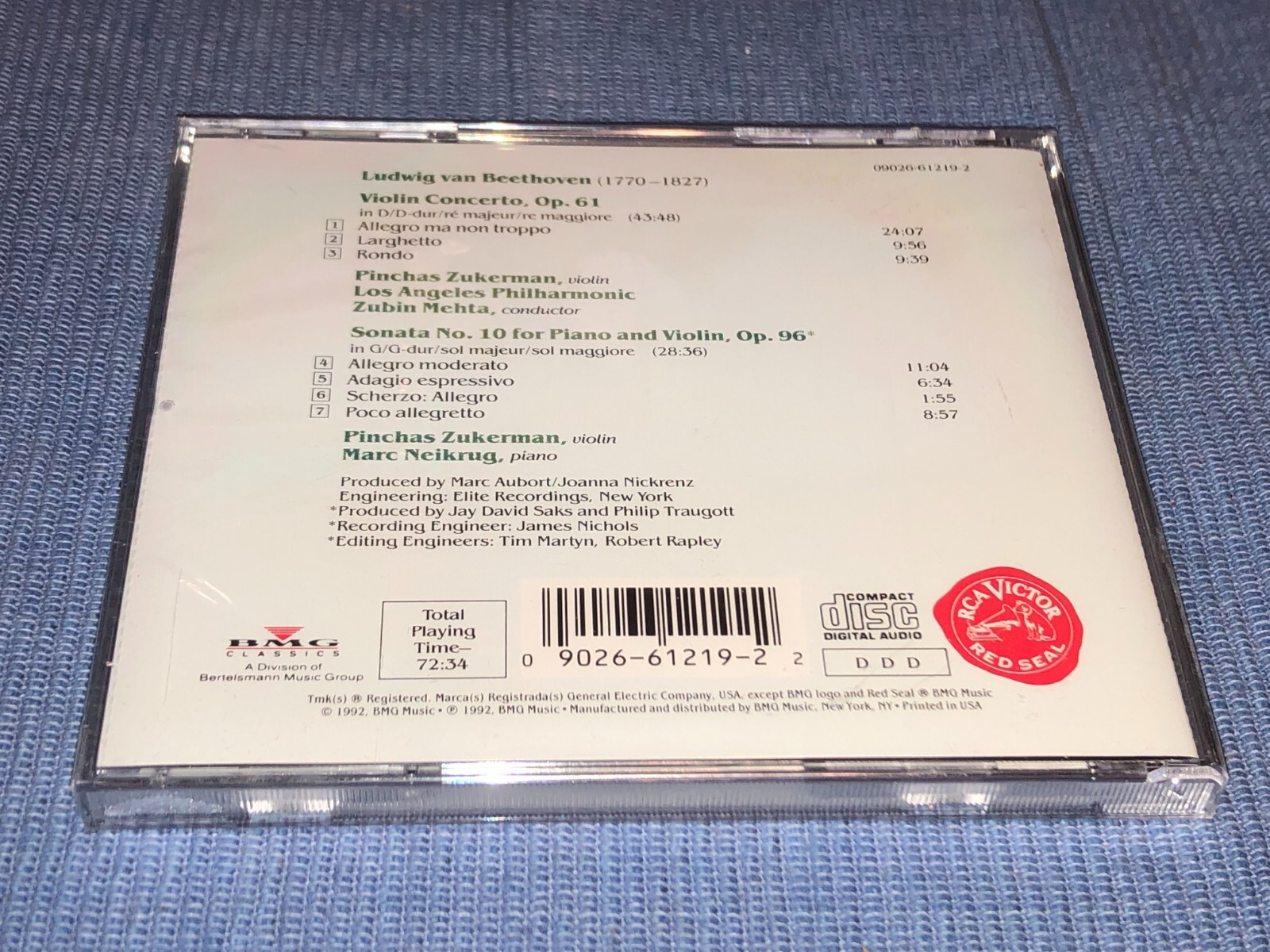 Beethoven Violin Concerto - Zubin Mehta - Los Angeles Philharmonic - New CD