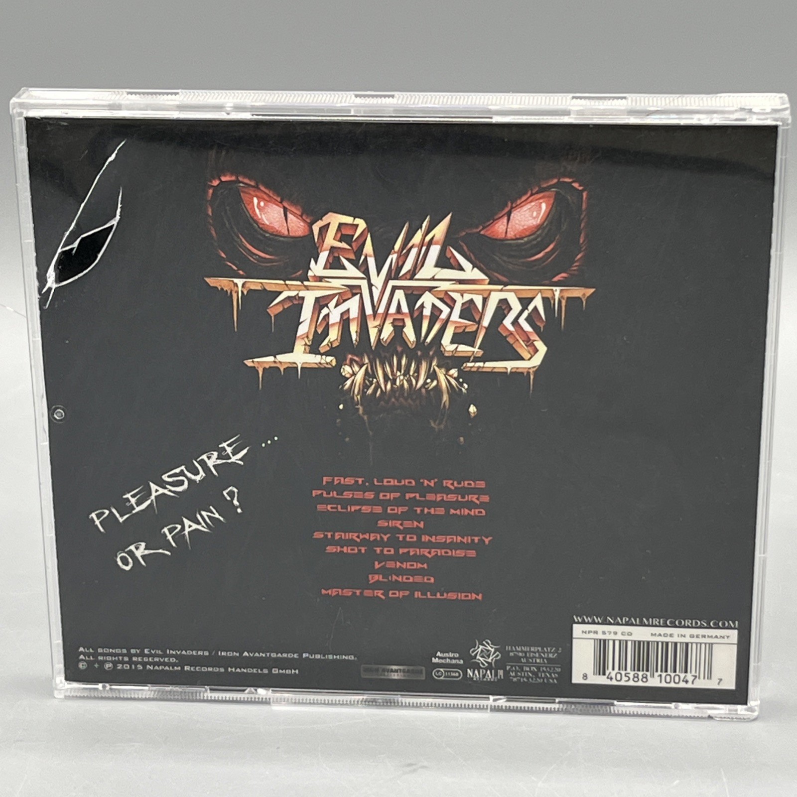 EVIL INVADERS PULSES OF PLEASURE CD Thrash Speed Metal
