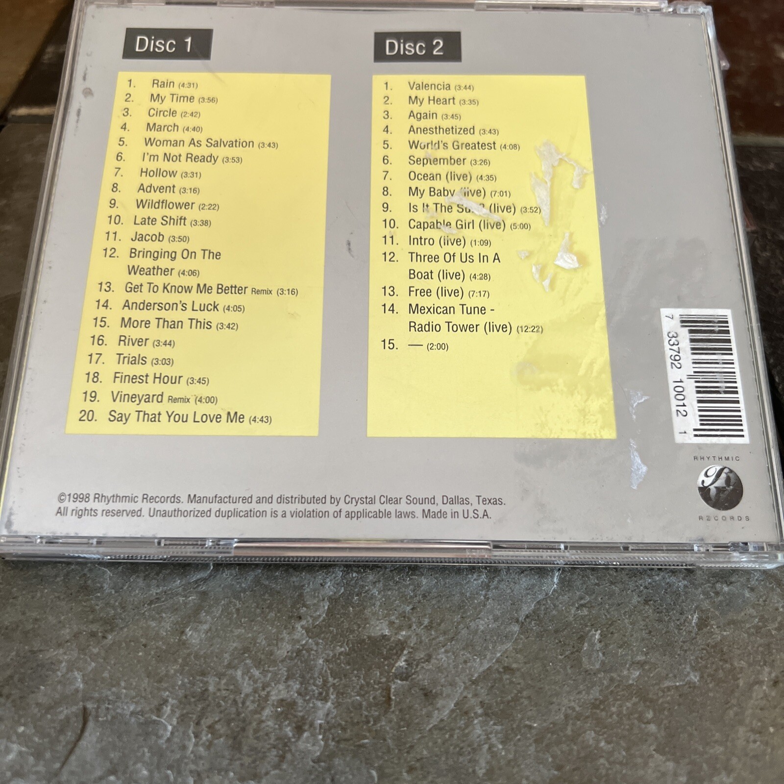 Jackopierce - Decade 1988-1998 (CD, 2-Discs, 1998, Rhythmic Records)
