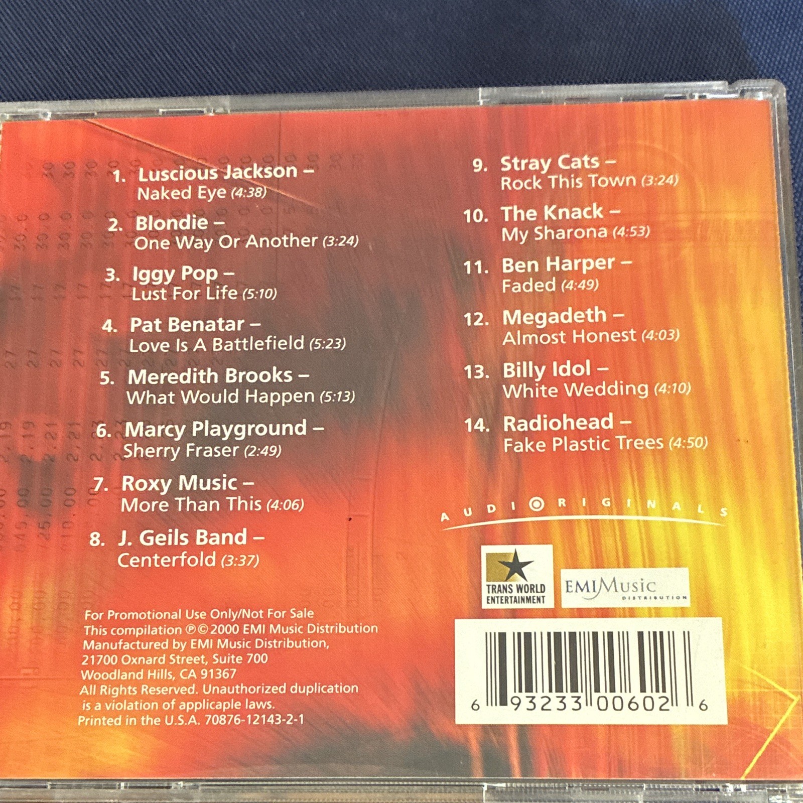 Audio Originals Rock Selects CD Comp 1996 Alt Rock Jewel Blondie Iggy Pop