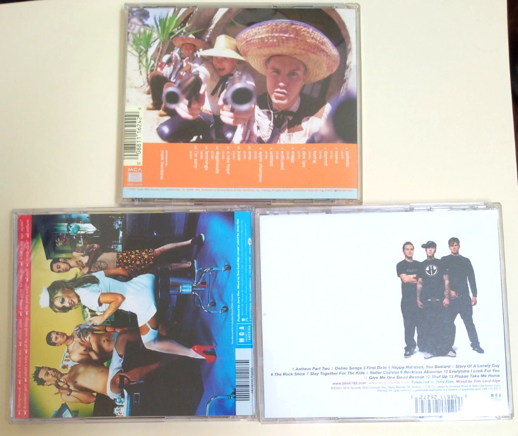 BLINK 182 - 3 CD lot Take off your Pants / Enema of the State / Dude Ranch EX