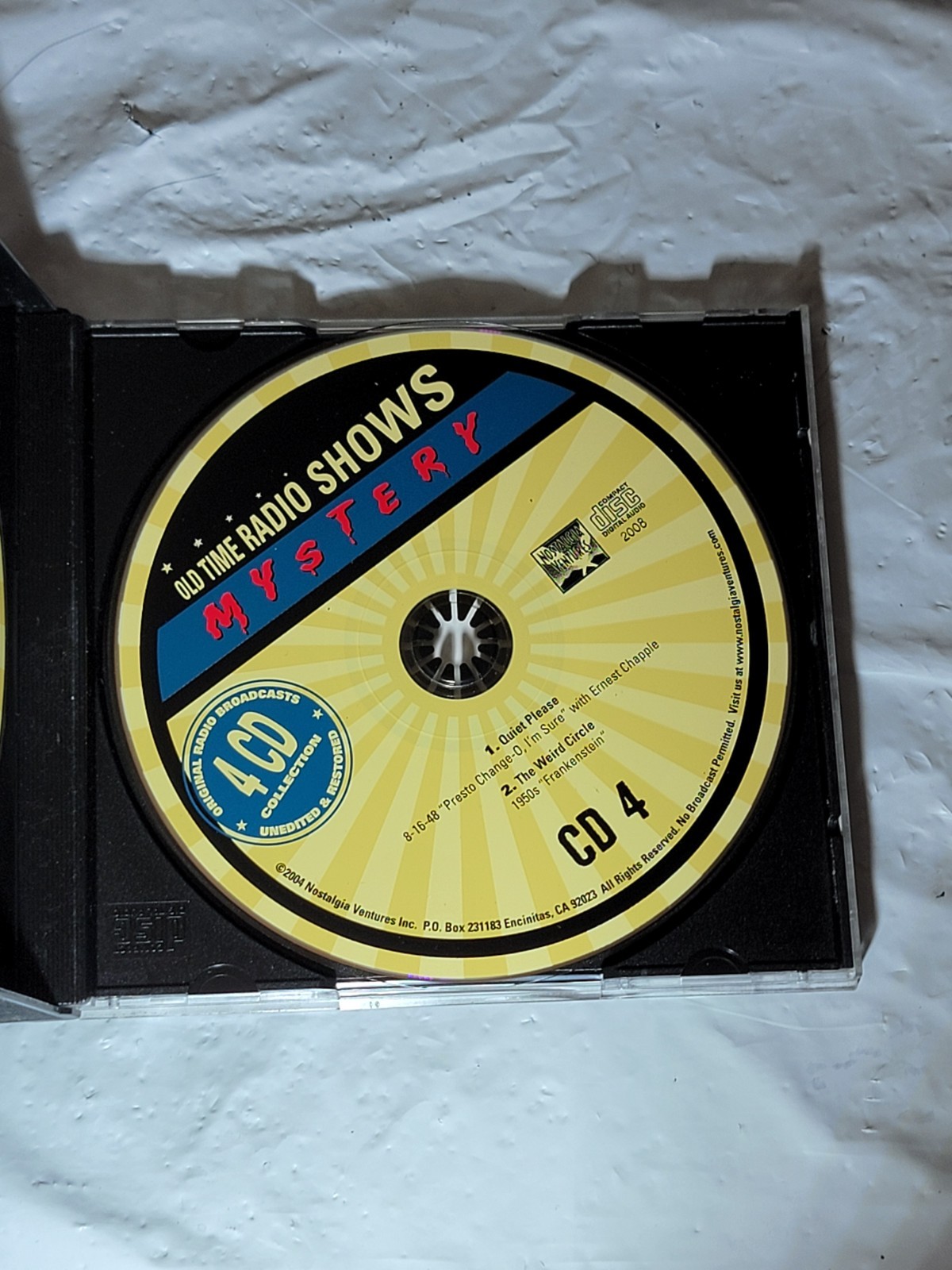 Old Time Radio Shows Mystery 4 CD Collection Nostalgia Ventures Audio Drama