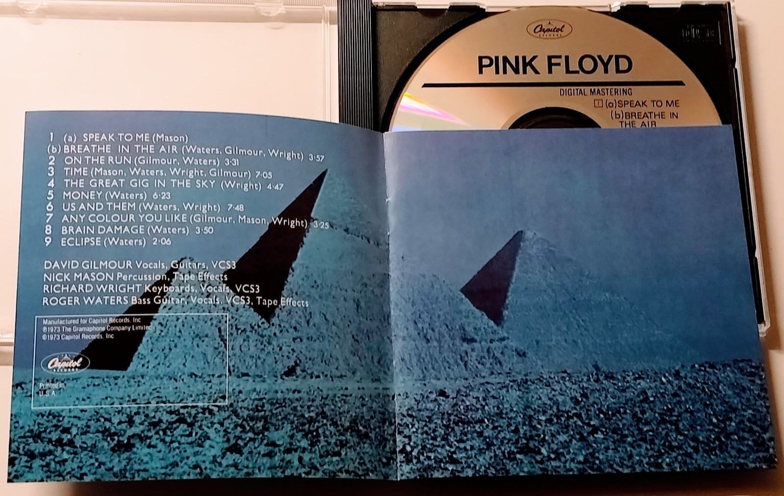 Pink Floyd Dark Side Of The Moon CD Capitol CDP 7 46001 2 DIDX 226