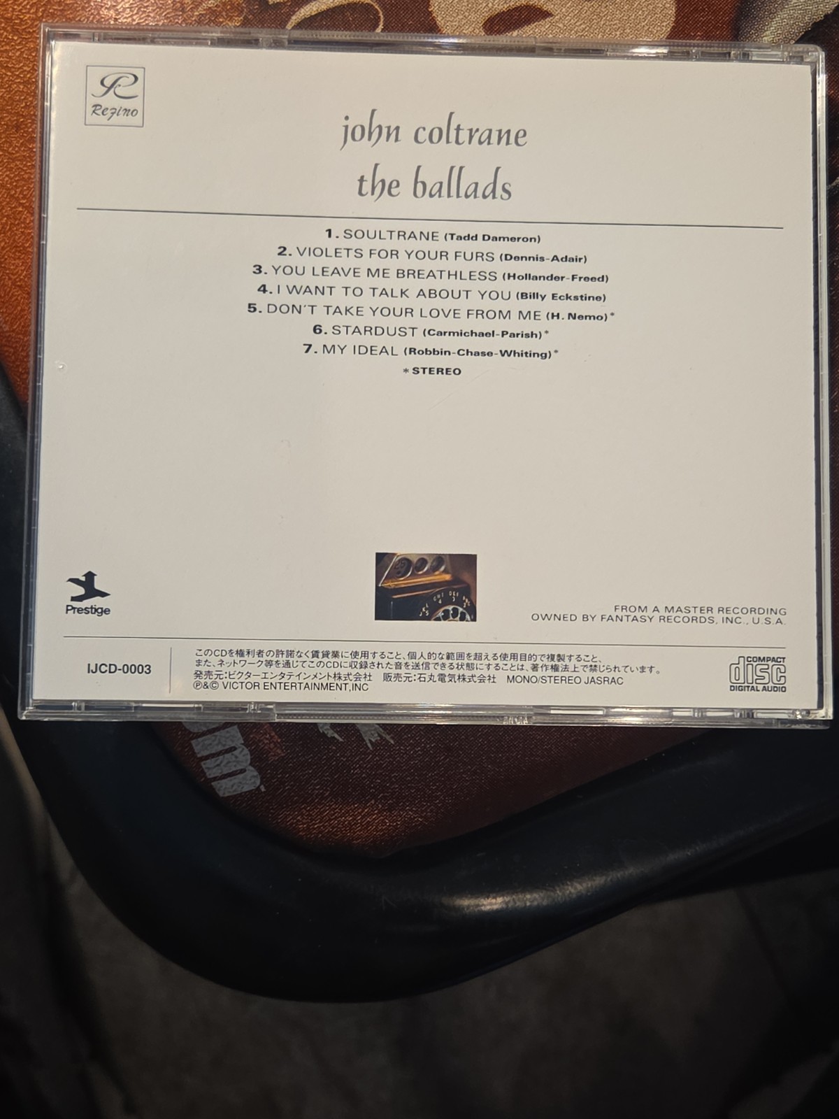 John Coltrane The Ballads Japan CD Obi 20Bit K2 Mastering Prestige IJCD-0003