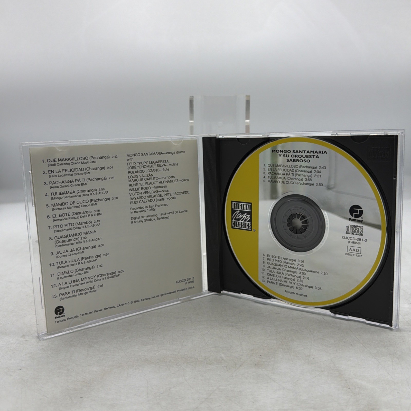 Mongo Santamaria - Sabroso! - CD - Original Recording Remastered Original OJC