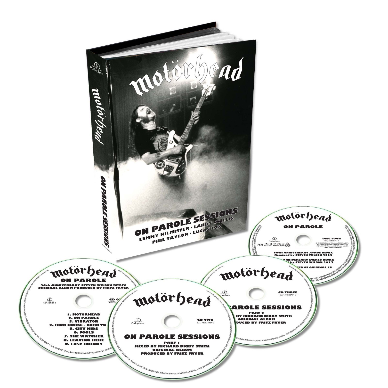 Motorhead 'On Parole Sessions' 3 CD Blu-Ray - NEW