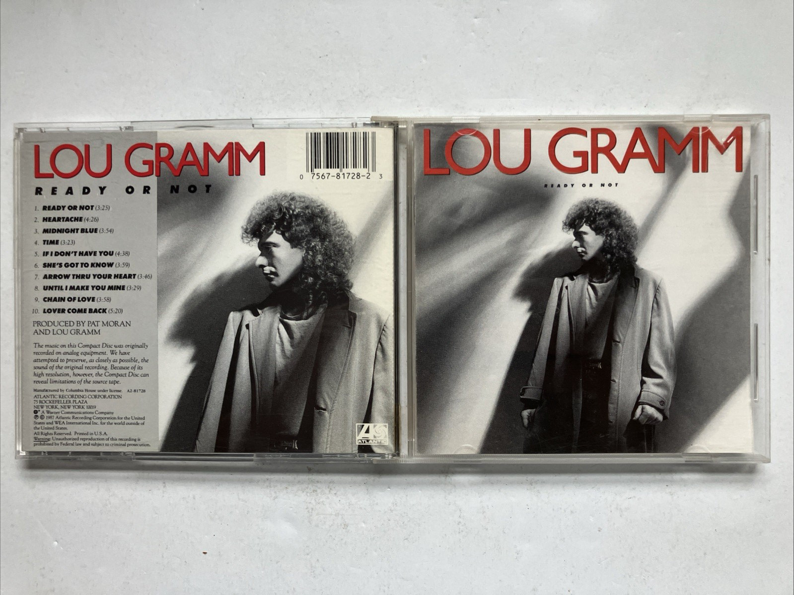 Ready or Not by Lou Gramm (CD, 1990) Midnight Blue - Great Condition