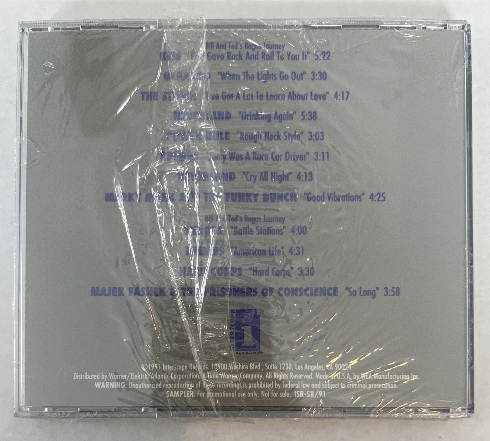 Interscope Sampler 1991 National Sales Meeting Promo CD Sealed