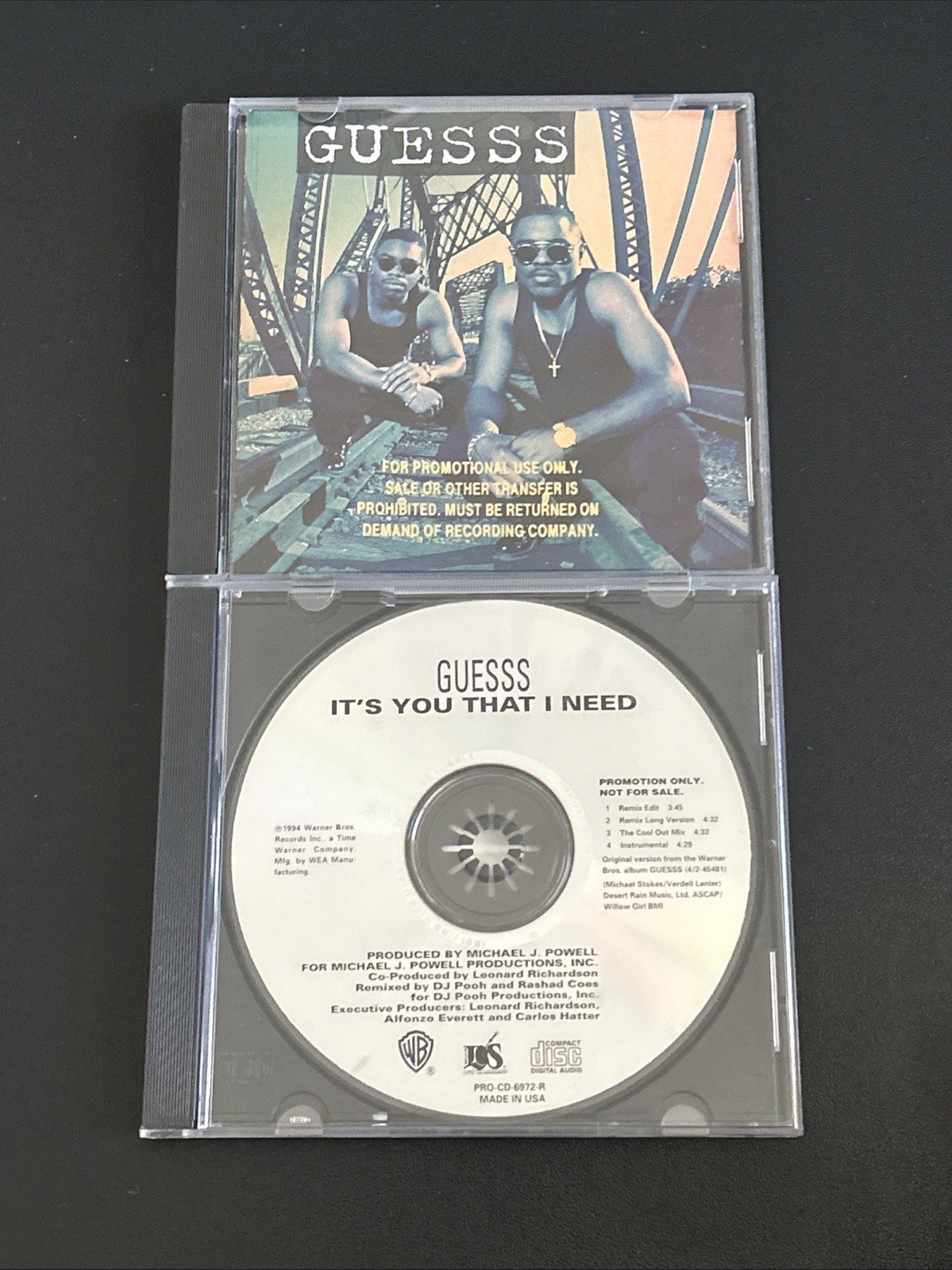 Guesss 2 Cd Lot. Self Titled & It's You That I Need Single Promos