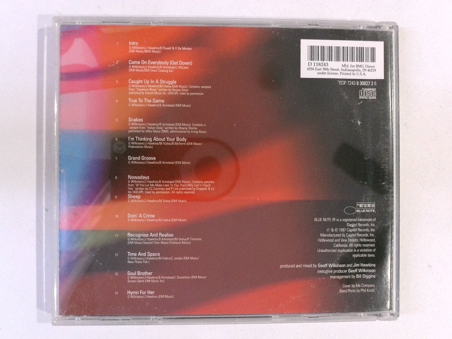 Us3 – Broadway & 52nd CD 1997 Jazz Hip Hop Blue Note BMG Club Edition
