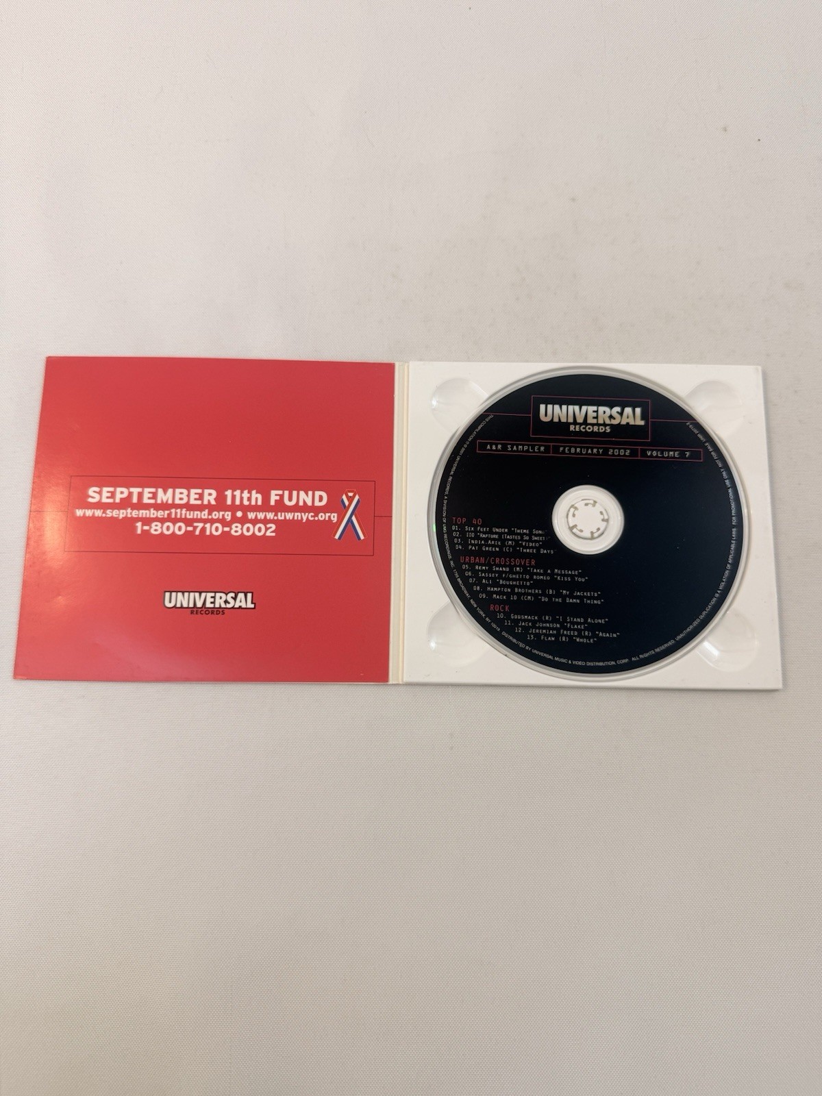 Universal Records A&R Sampler Feb 2001 Vol 7 CD Fast Ship!!!