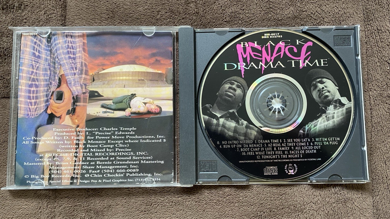 DRAMA TIME black menace cd album 90s ghetto hardcore g-funk thug hiphop group vg