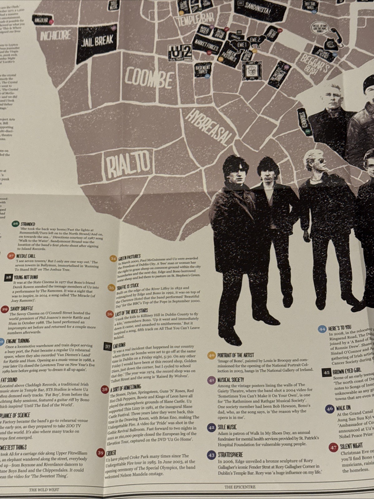 U2 Wandering In U2's Dublin 2013 poster for Record Store Day Bono Edge Adam