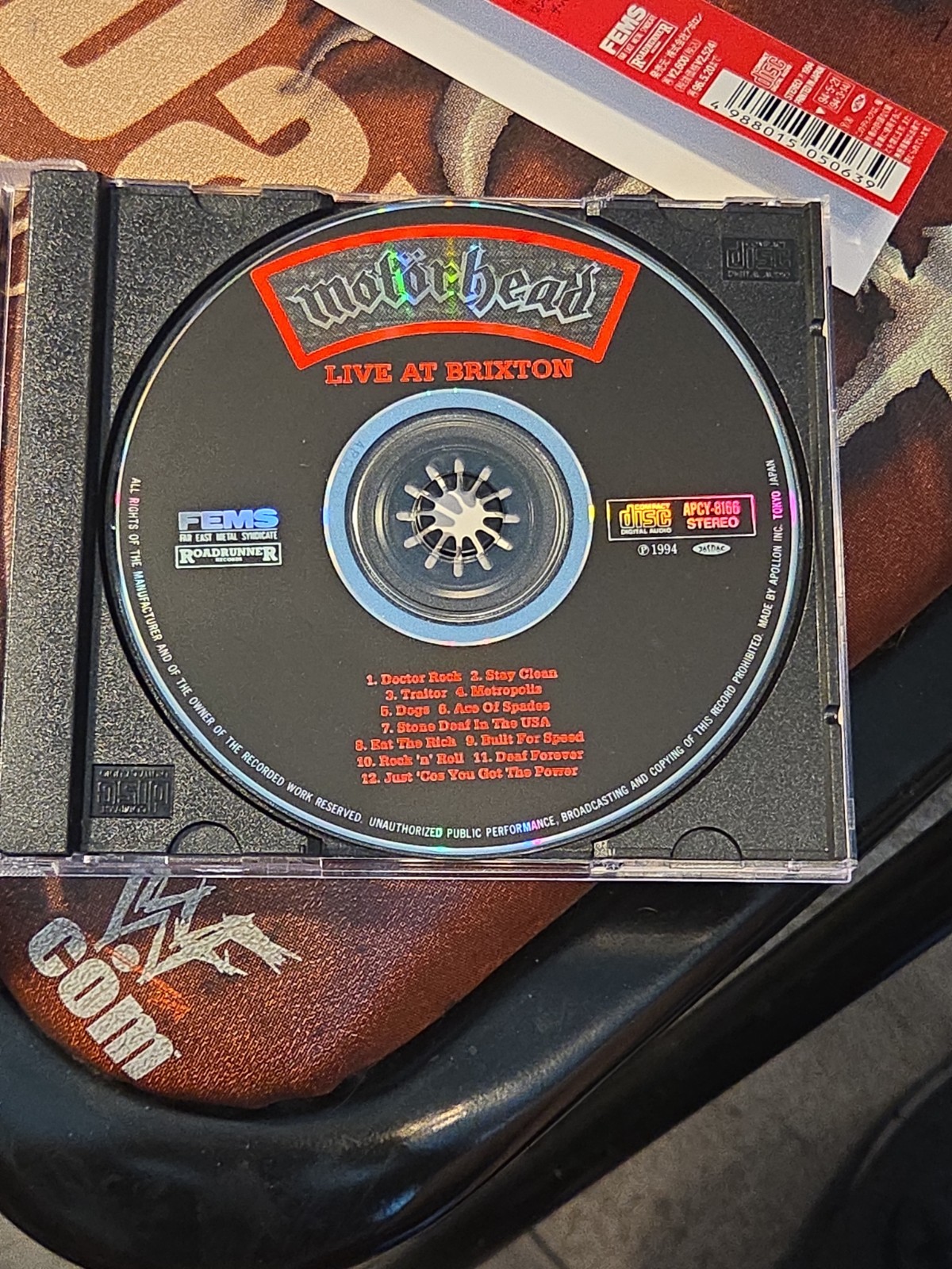 Motorhead Live At Brixton 1994 Japan CD OBI APCY8166 Lemmy Roadrunner FEMS Heavy