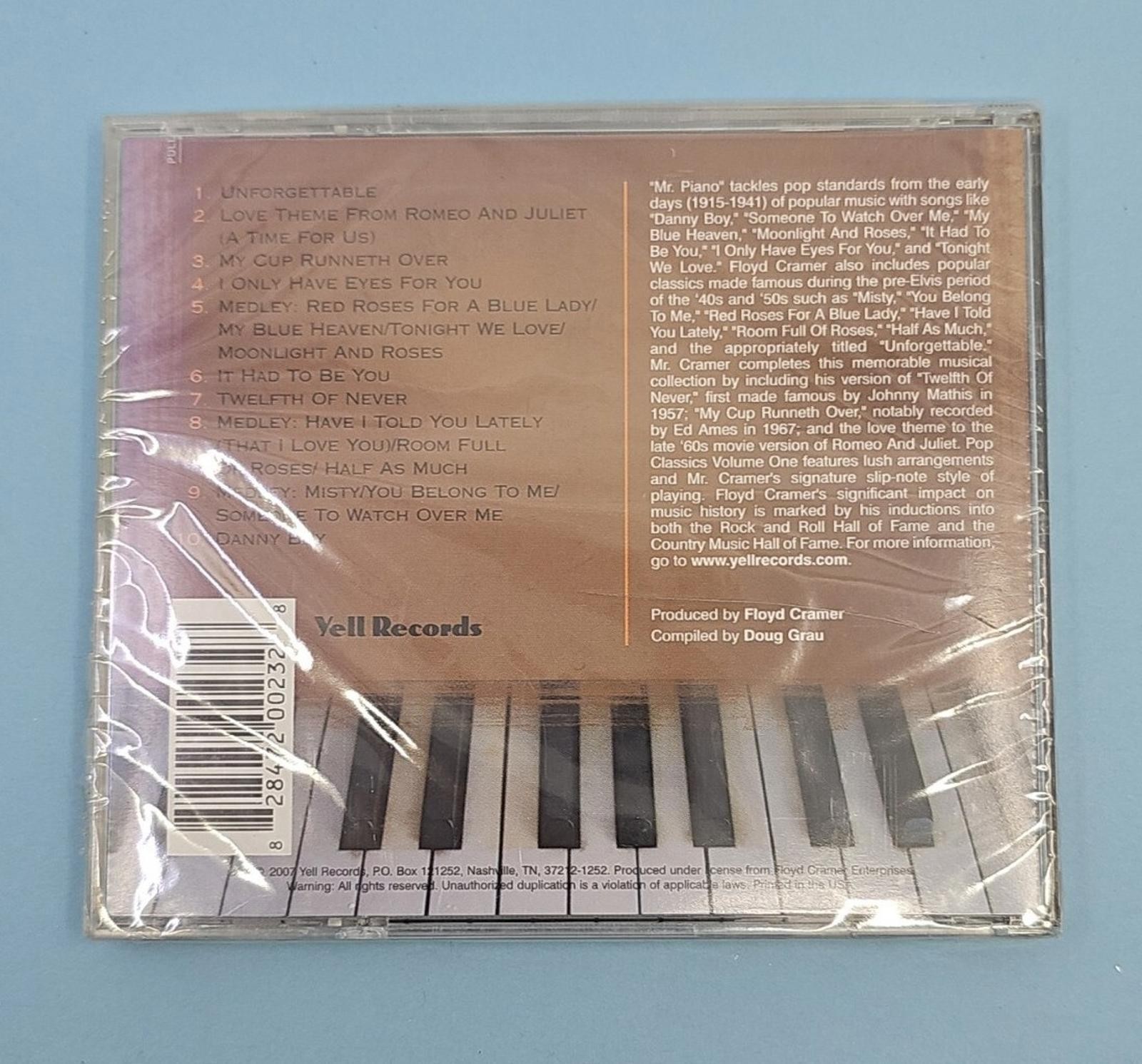 Floyd Cramer Pop Classics Vol. 1 CD, Yell Records, 2007