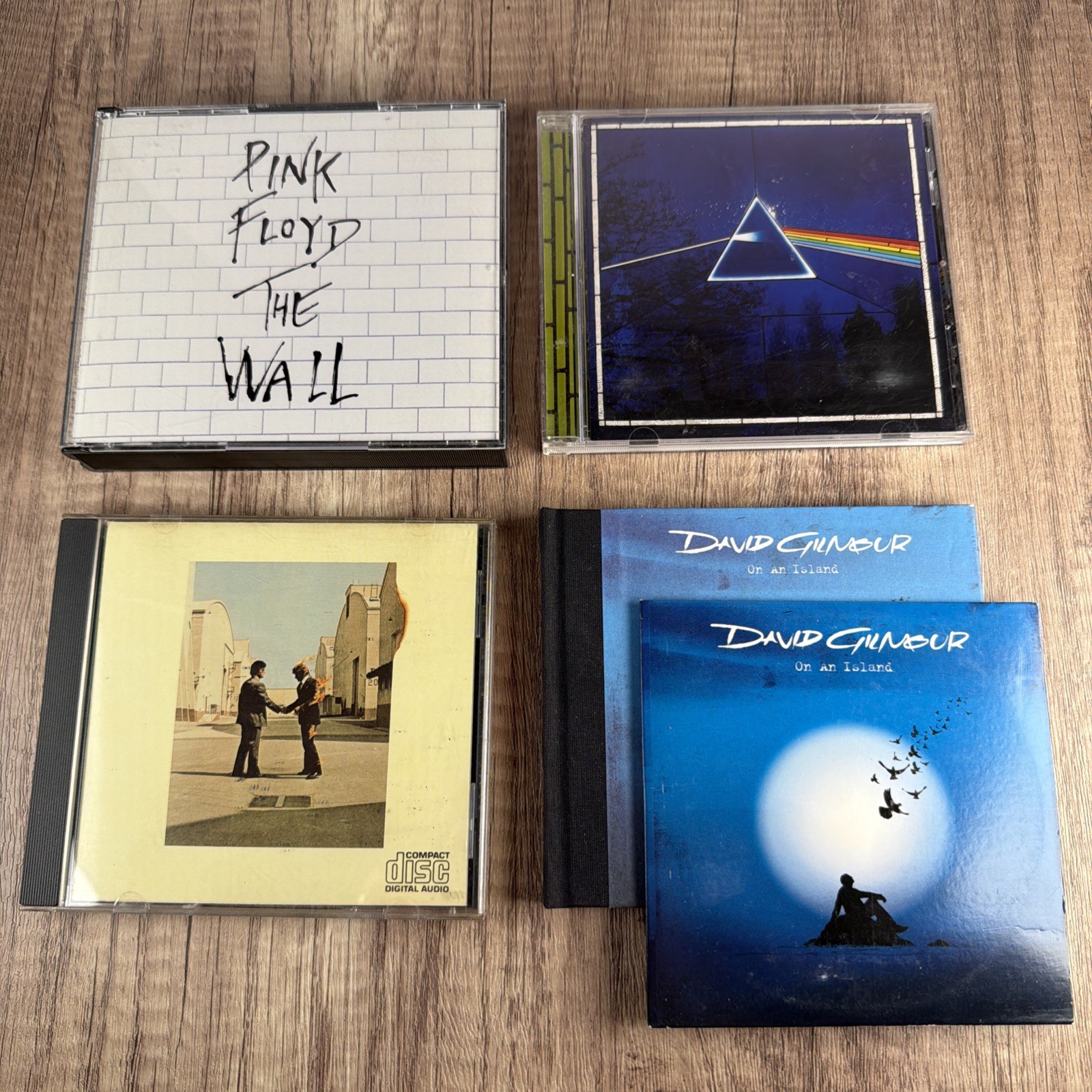 Pink Floyd David Gilmour 5 CD Lot The Wall Dark Side Wish You Were Here