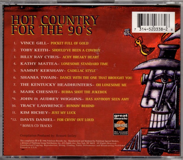 Various - Hot Country For The 90's (CD) (Near Mint (NM or M-)) - 4259901456