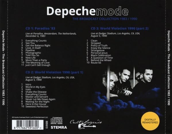 Depeche Mode – The Broadcast Collection 1983 / 1990 3 CD Set - NEW