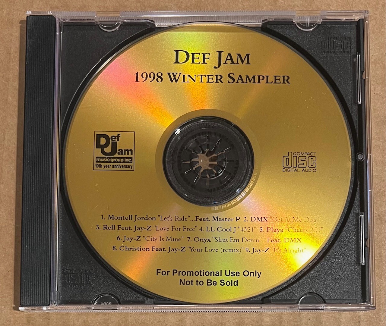 Def Jam 1998 Winter Sampler [Jay-Z, DMX, Montell Jordan, Rell] RARE promo CDr