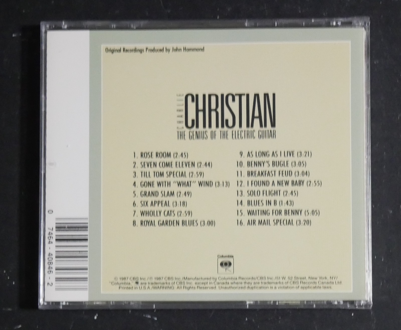 Charlie Christian The Genius Of The Electric Guitar CD