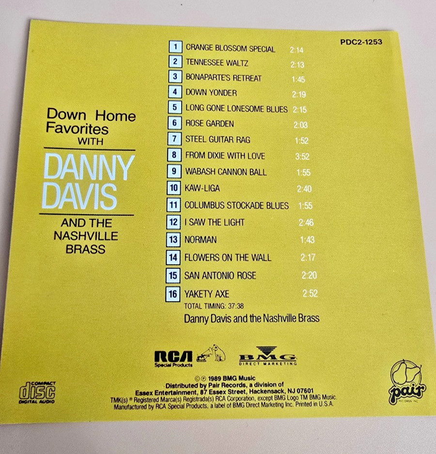 Danny Davis – Down Home Favorites CD 1989 Double Play Disk Album Jewel Case