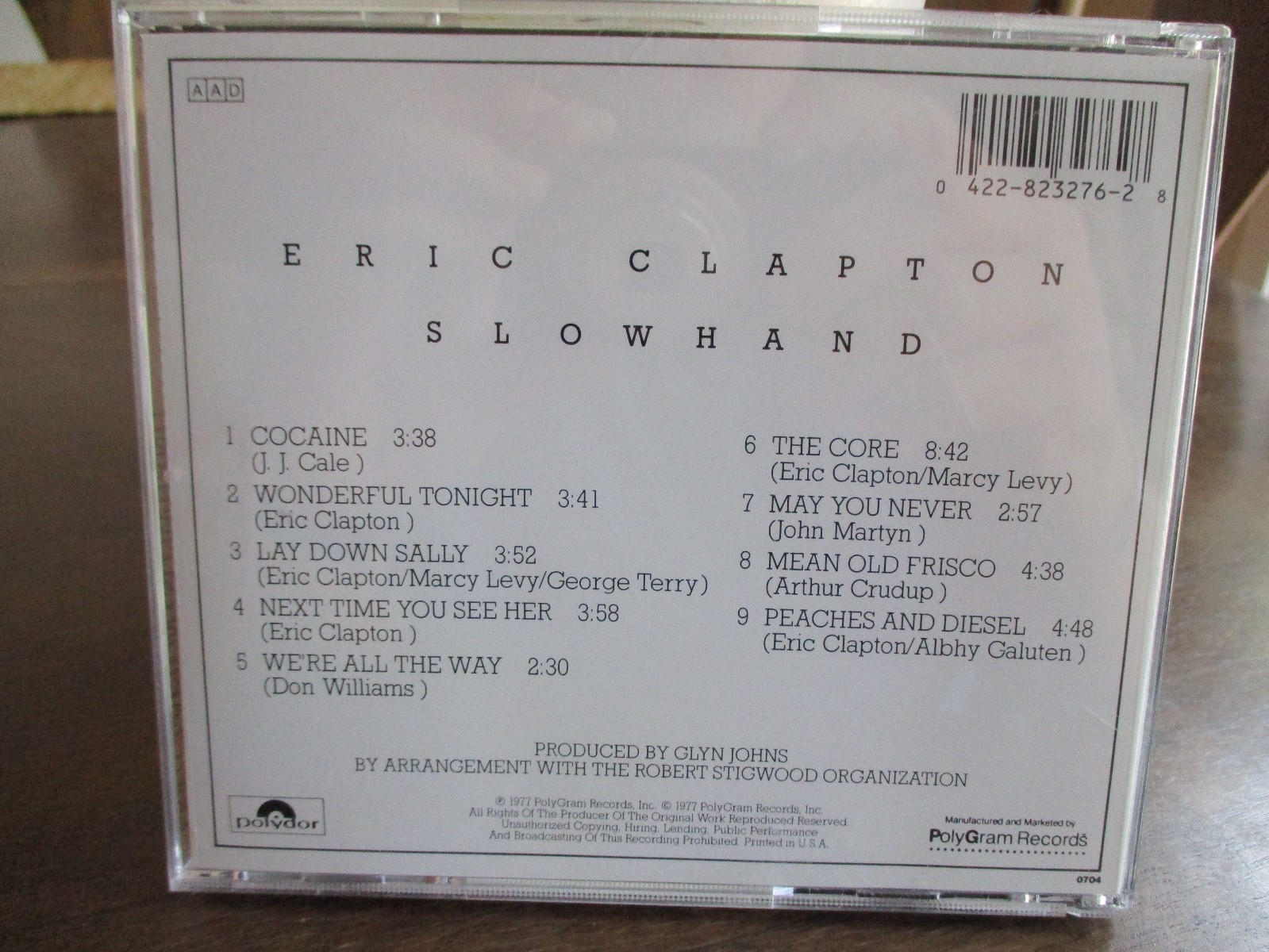 Eric Clapton – Slow Hand - 1977 Polydor Records CD VG+ $1.95