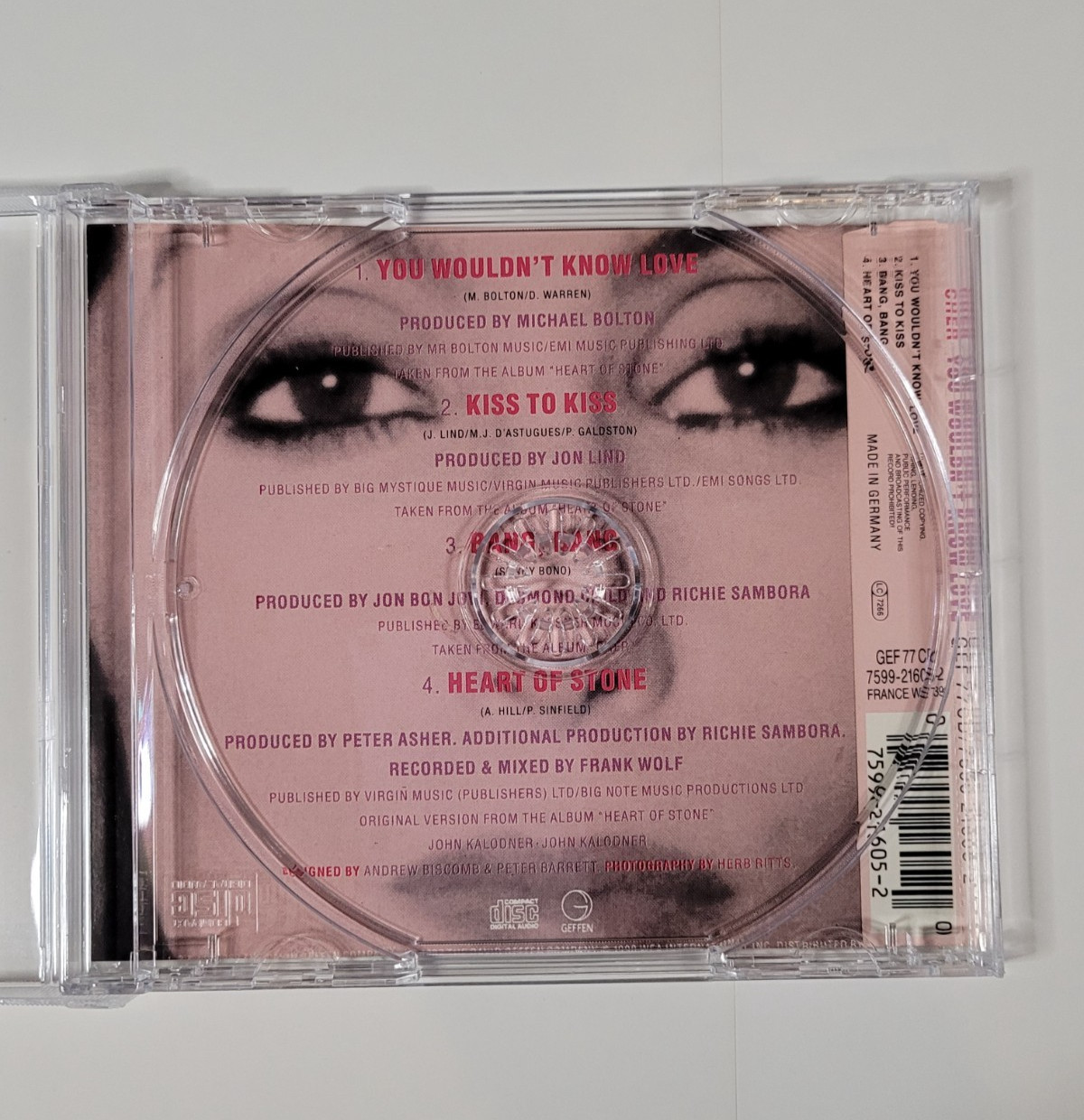 CHER - You Wouldn’t Know Love (CD, 1990) 4 TRK IMPORT Maxi Single *V RARE* VGC