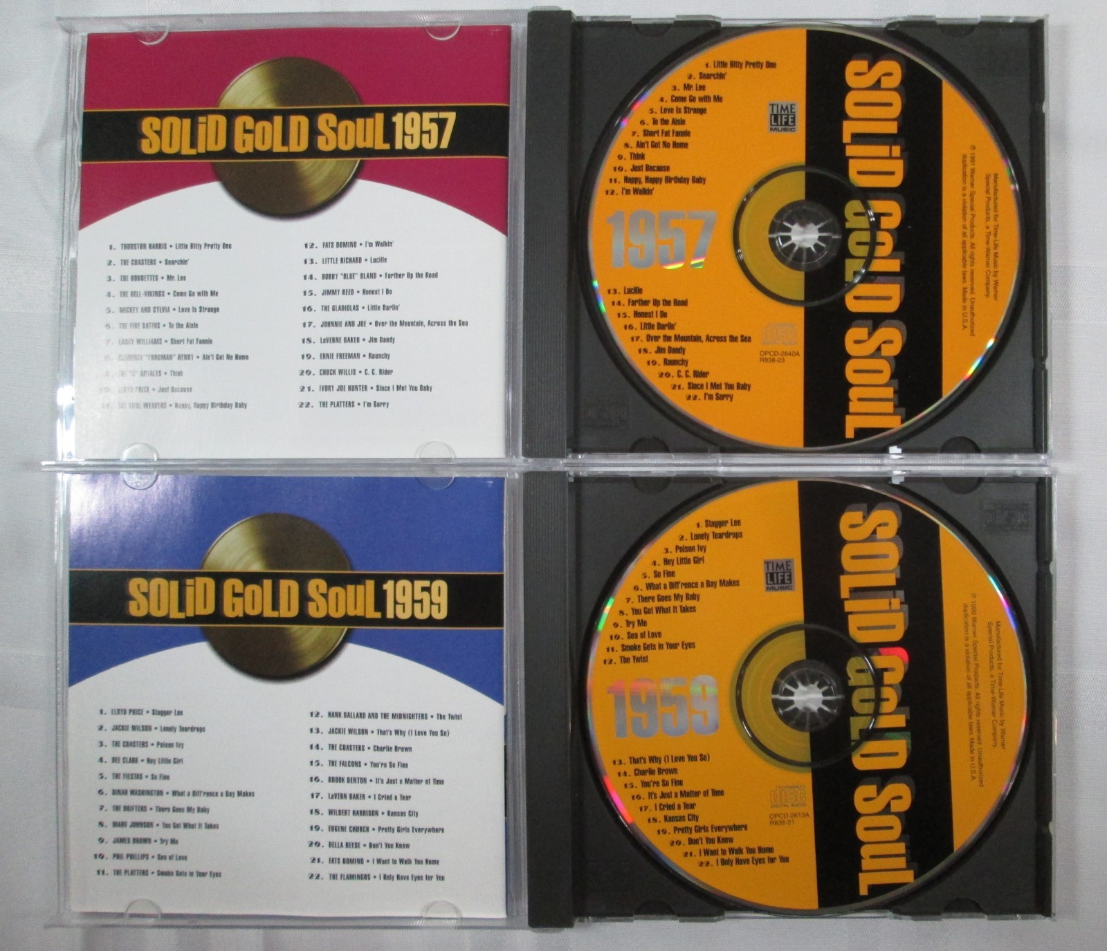 CD Lot Of 15 Solid Gold Soul Time-Life Compilations - Includes 1950s To 1970s