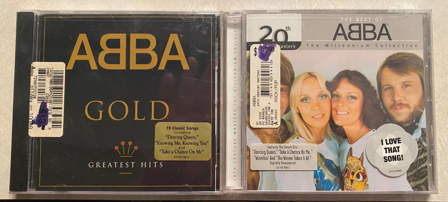 Abba Lot of 2 CDs (Gold: Greatest Hits, The Best of ABBA) Brand new and sealed!!