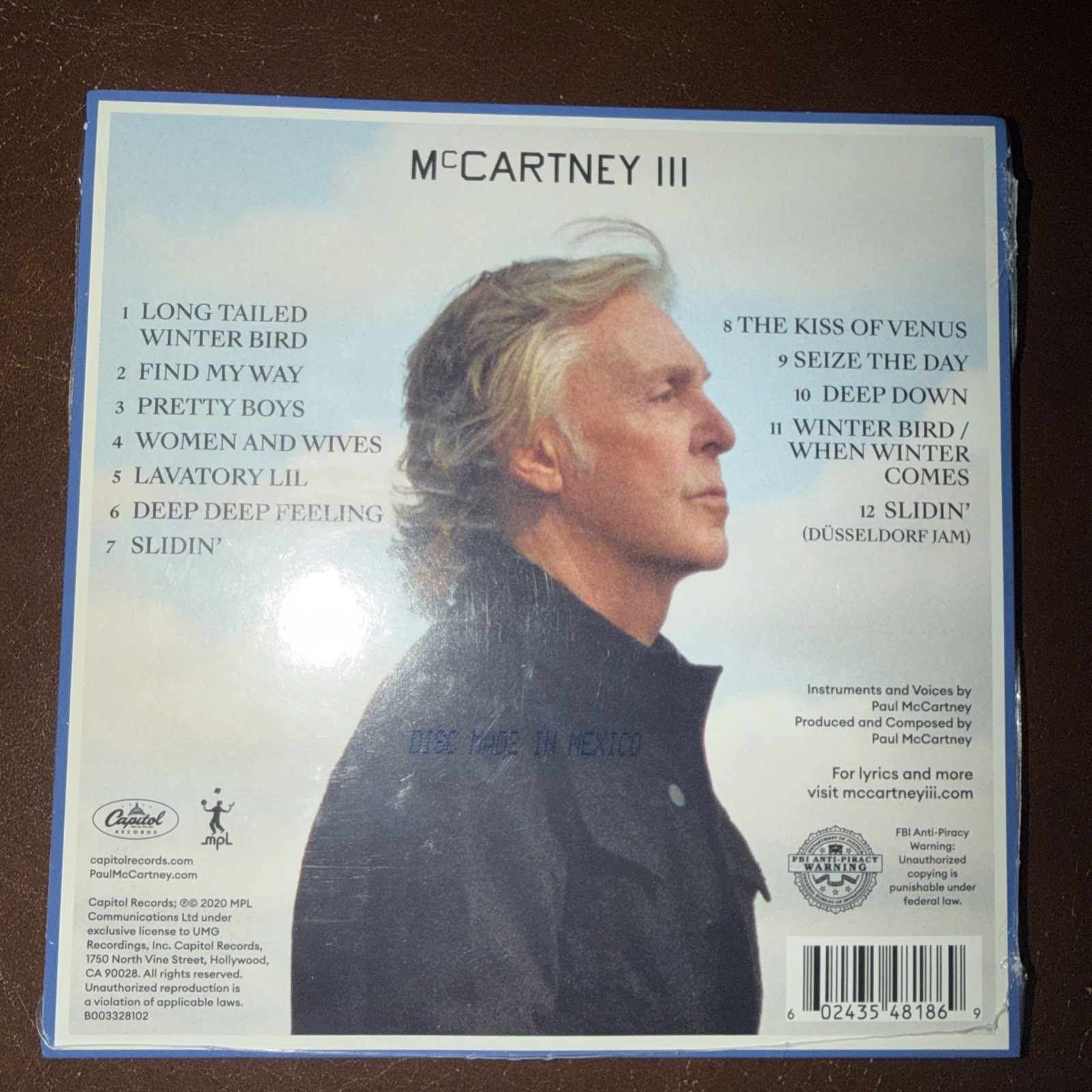 Paul McCartney III - RARE 2020 US CD - Blue Dice Contains One Bonus Track.
