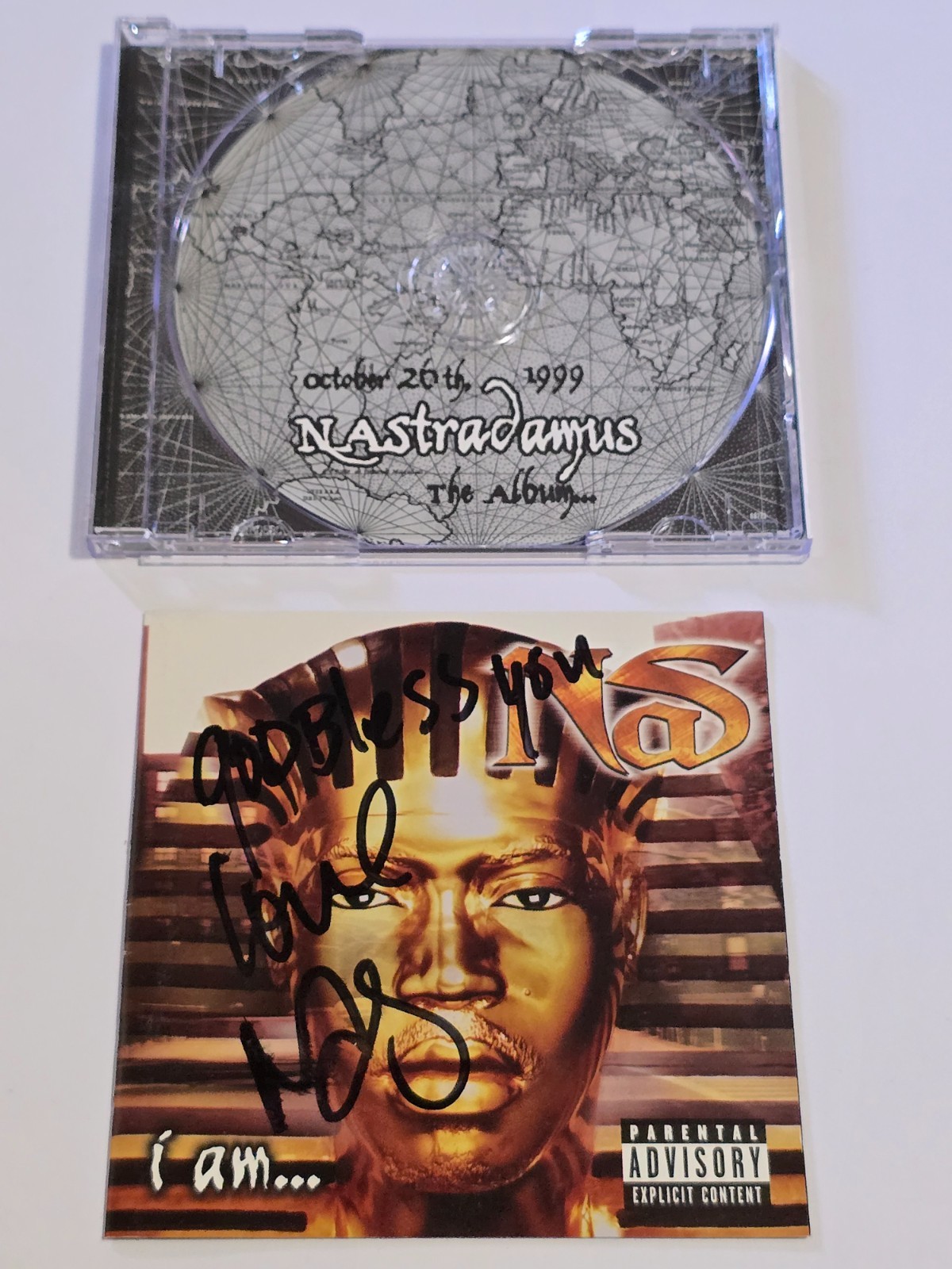 NAS SIGNED I AM CD INSERT 1999 RAP HIPHOP COLUMBIA RECORDS NO DISC 90S NYC NY