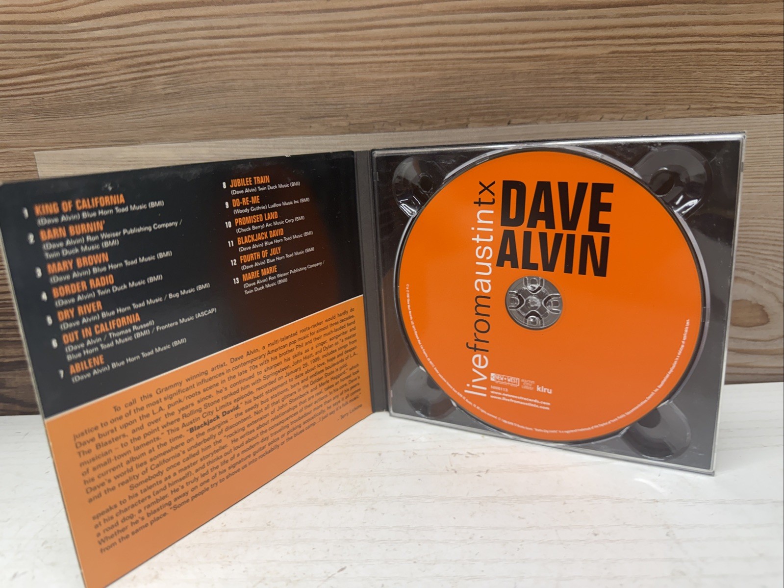 Dave Alvin - Live From Austin Tx CD 2007 New West Records Roots Rock