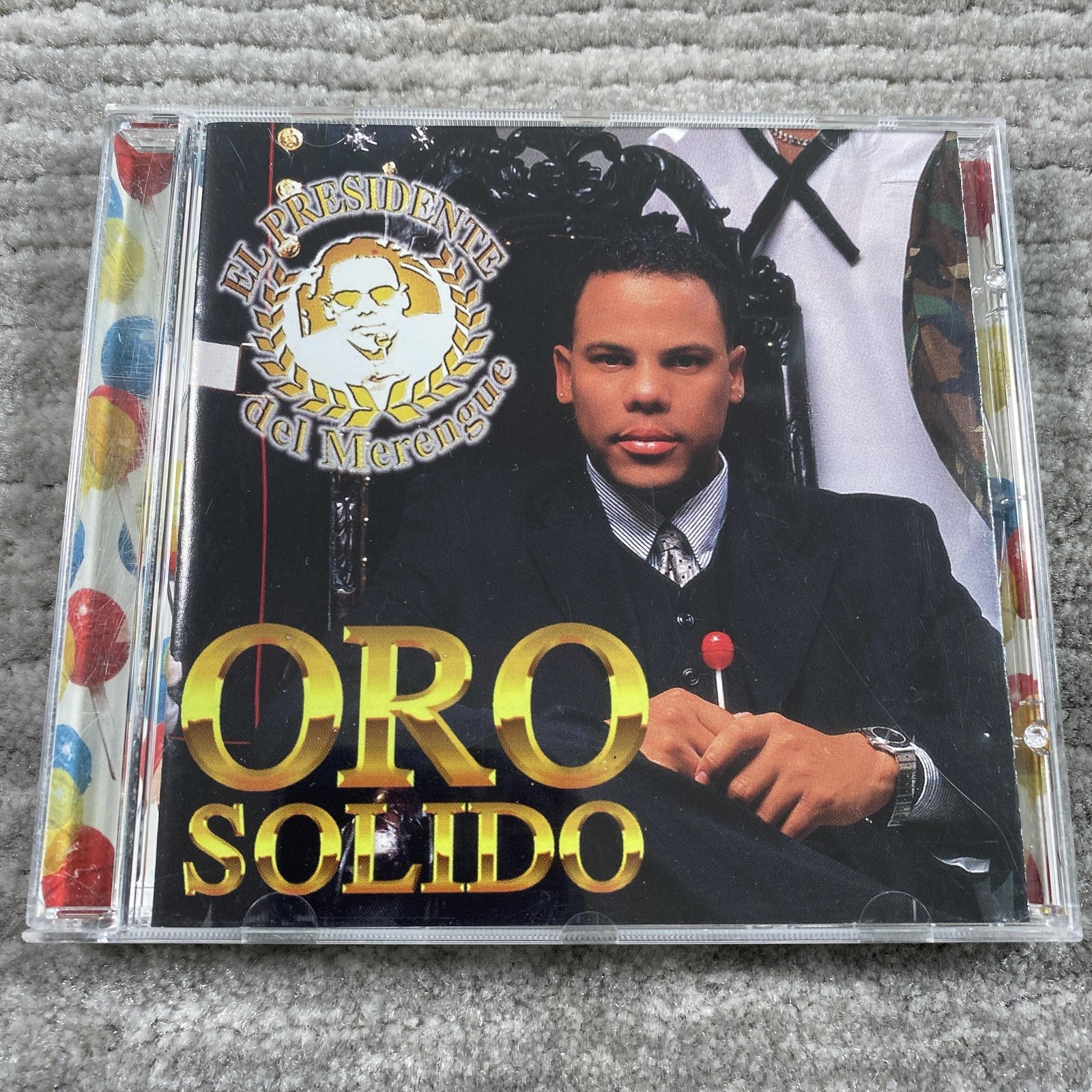 Oro Solido CD Oro Solido 1998 Merengue Latin Album Multicolor Artwork Music