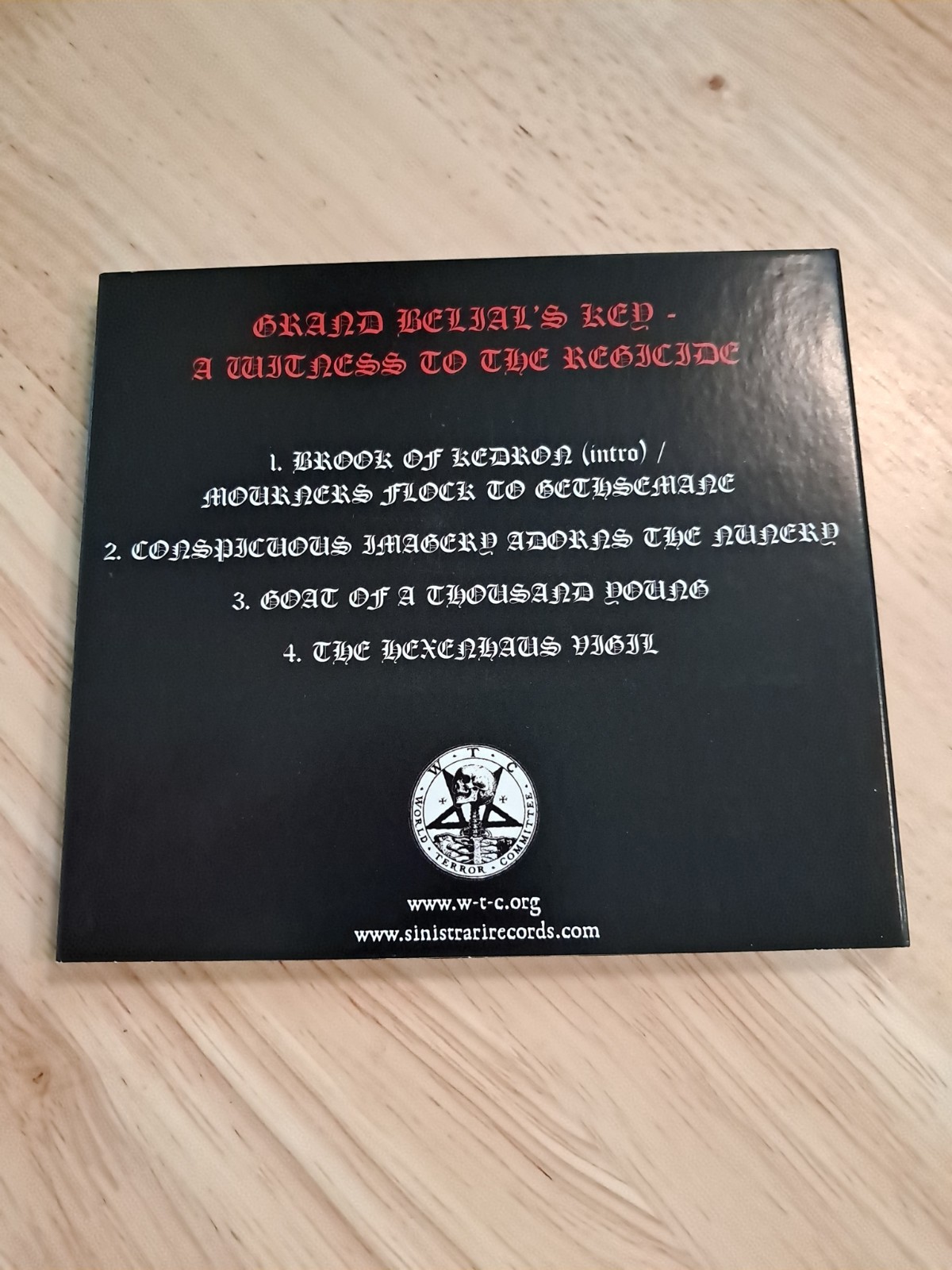 Grand Belial's Key - A Witness To The Regicide CD Very Rare
