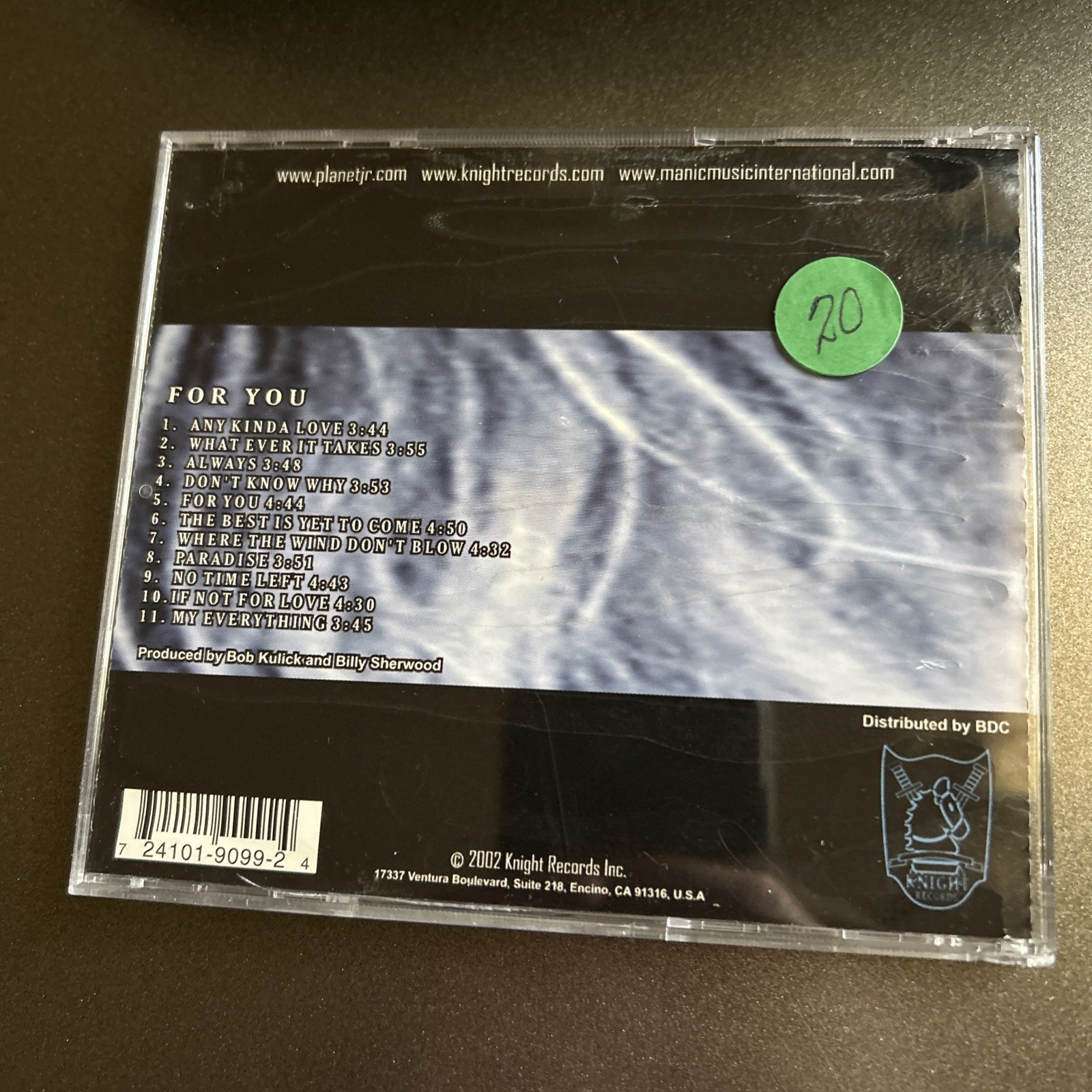 For You by Jack Russell (CD, Aug-2002, Knight Records) In Mint Cond..