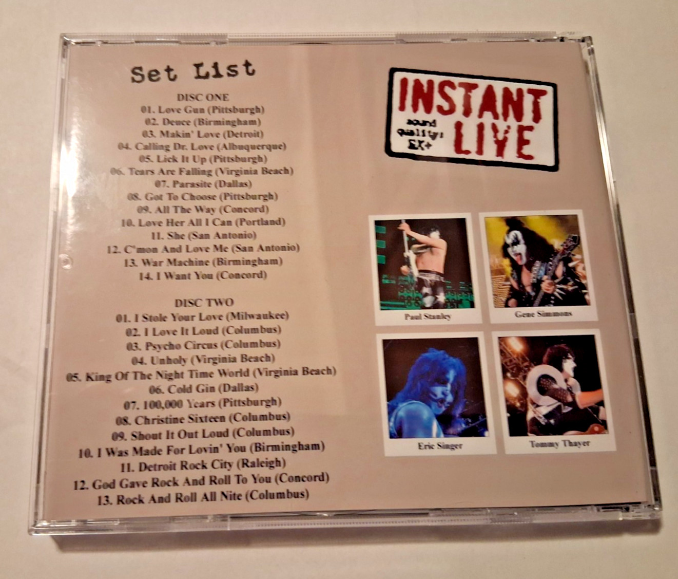 KISS BEST OF INSTANT LIVE 2004 ( 2 CDS)!! GREAT WHITE TEXAS DIO DEF LEPPARD